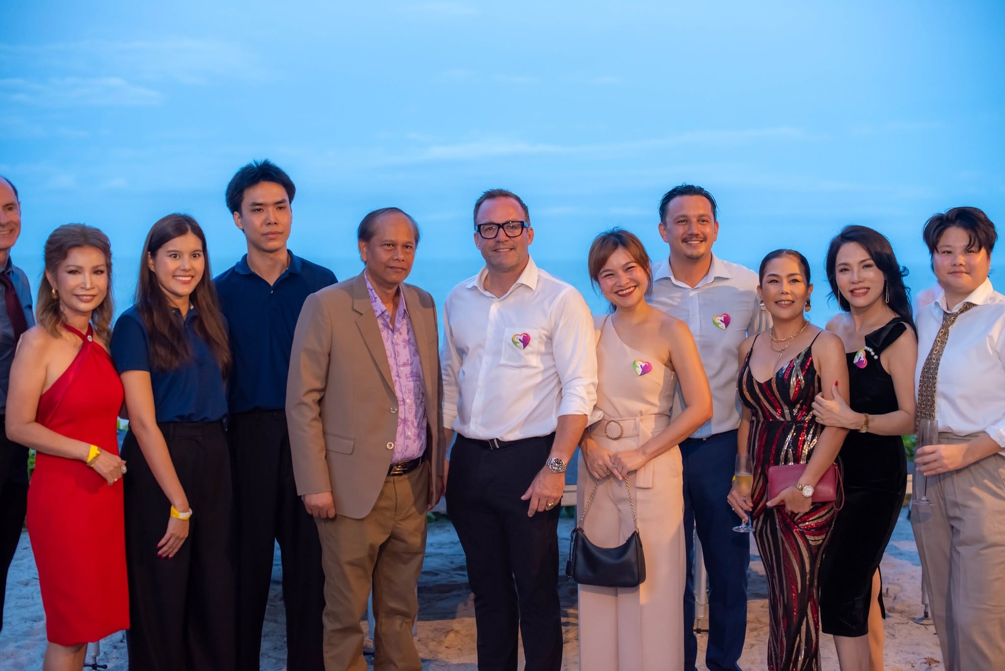 Supporters at a beachfront fundraiser