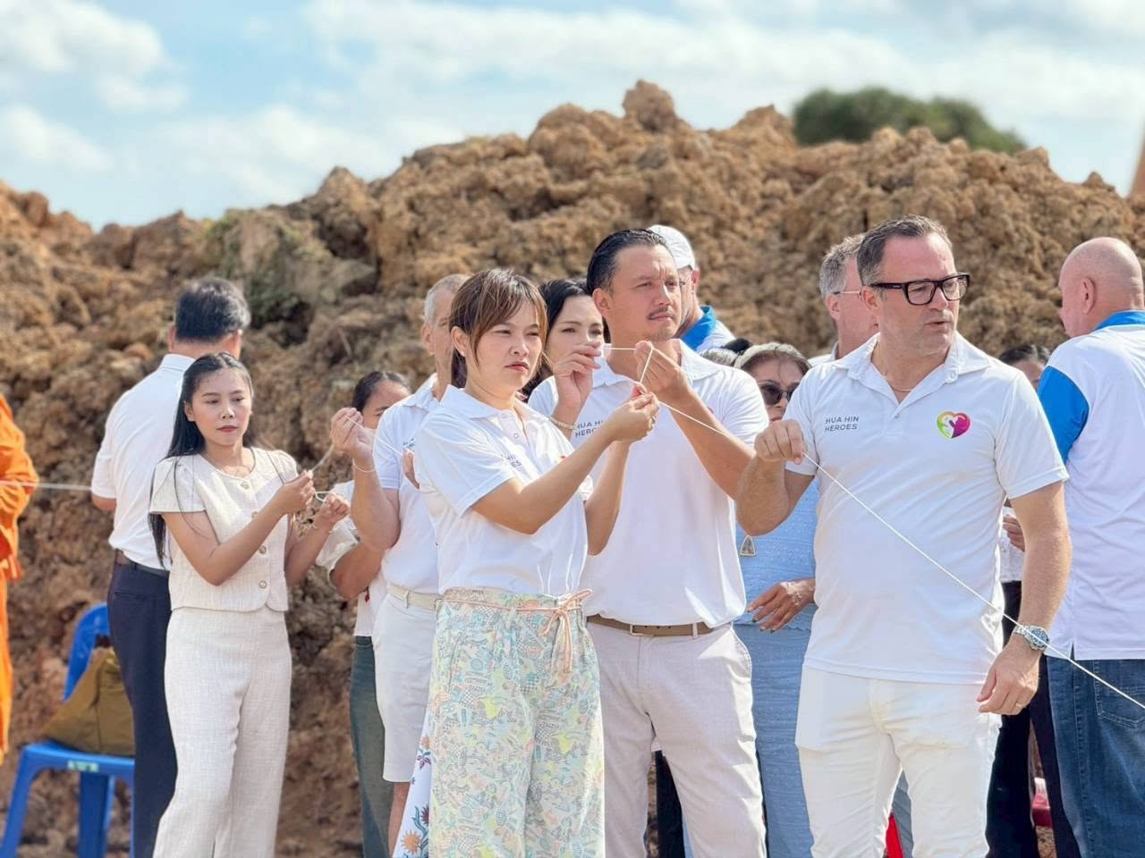 Blessing ceremony before construction